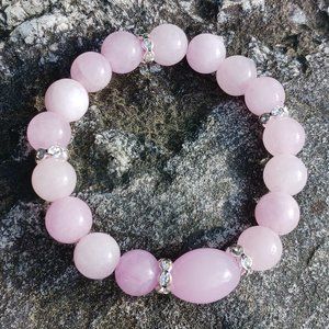 Pink Kunzite Crystal Bracelet